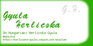 gyula herlicska business card